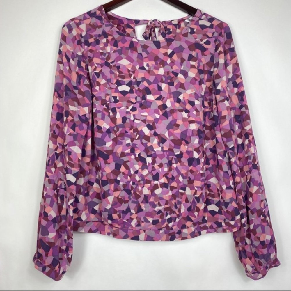 Cabi Size Small Blouse Pink Long Sleeve Casual